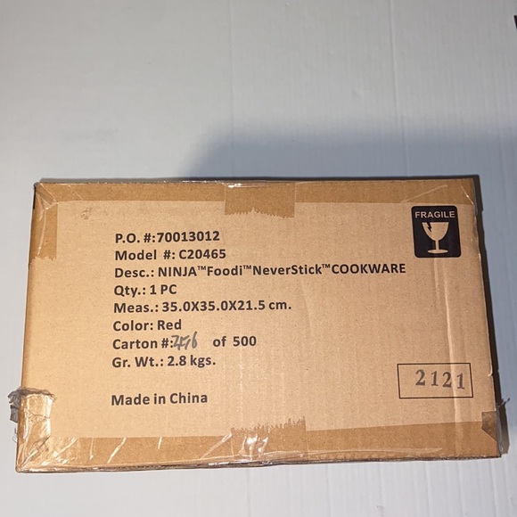 Ninja Foodi NeverStick Cookware New 6.5 Quart Crimson Stock Pot - Picture 3 of 4